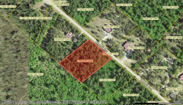 For sale  - land Kaarli tee 16, Upa küla, Saaremaa vald, Saare maakond
