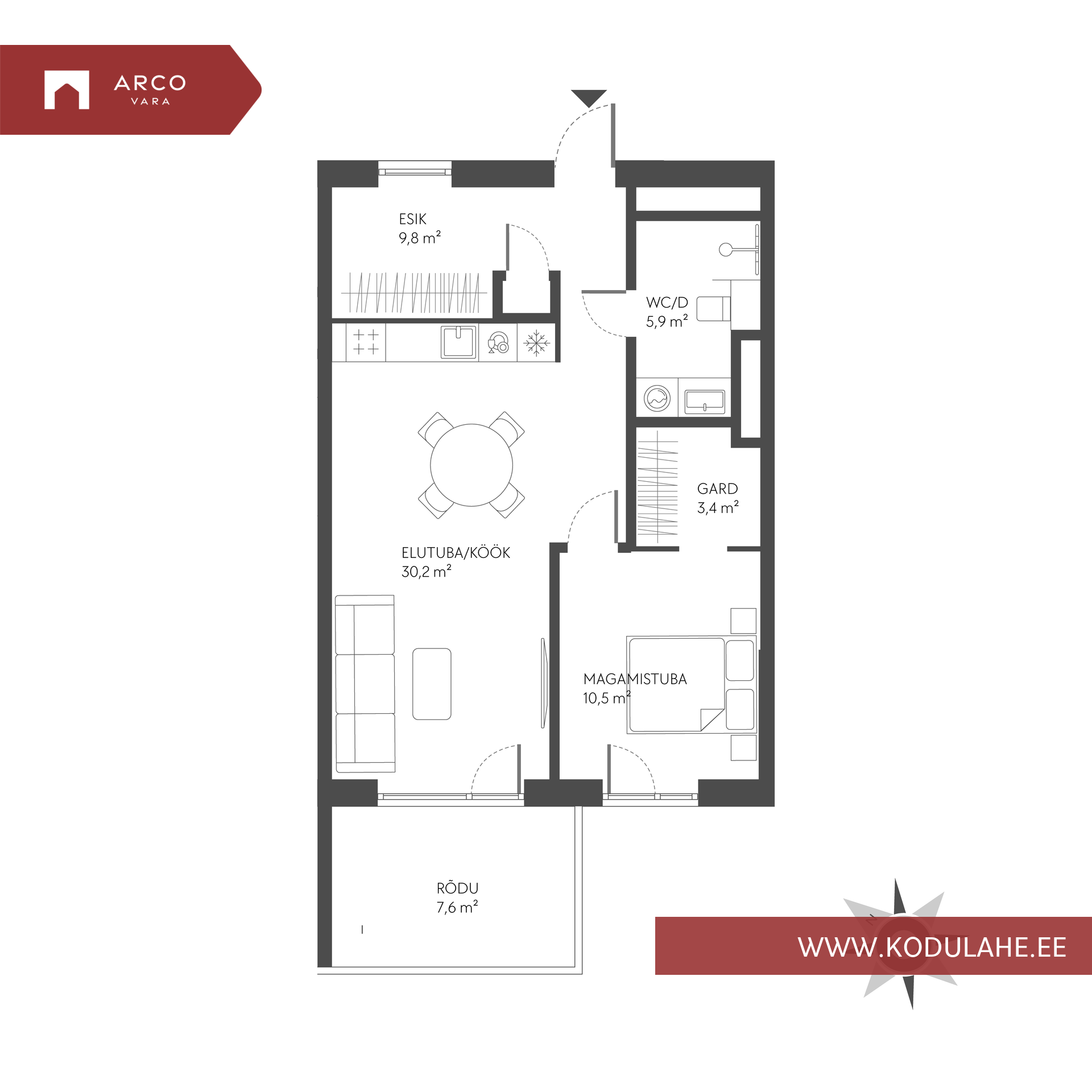Müüa korter Soodi 6/2-18, Haabersti linnaosa, Tallinn, Harju maakond