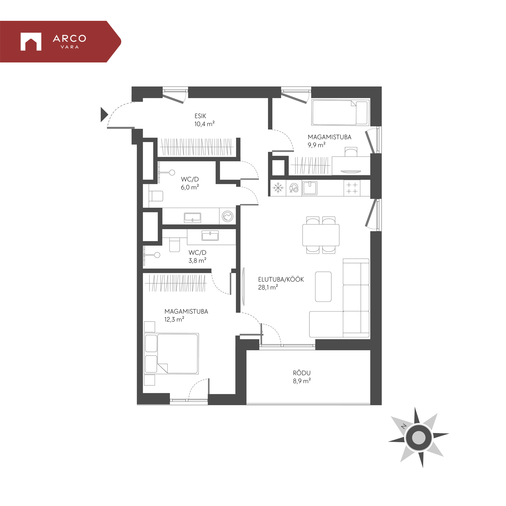 Müüa korter Soodi 6/2-8, Haabersti linnaosa, Tallinn, Harju maakond