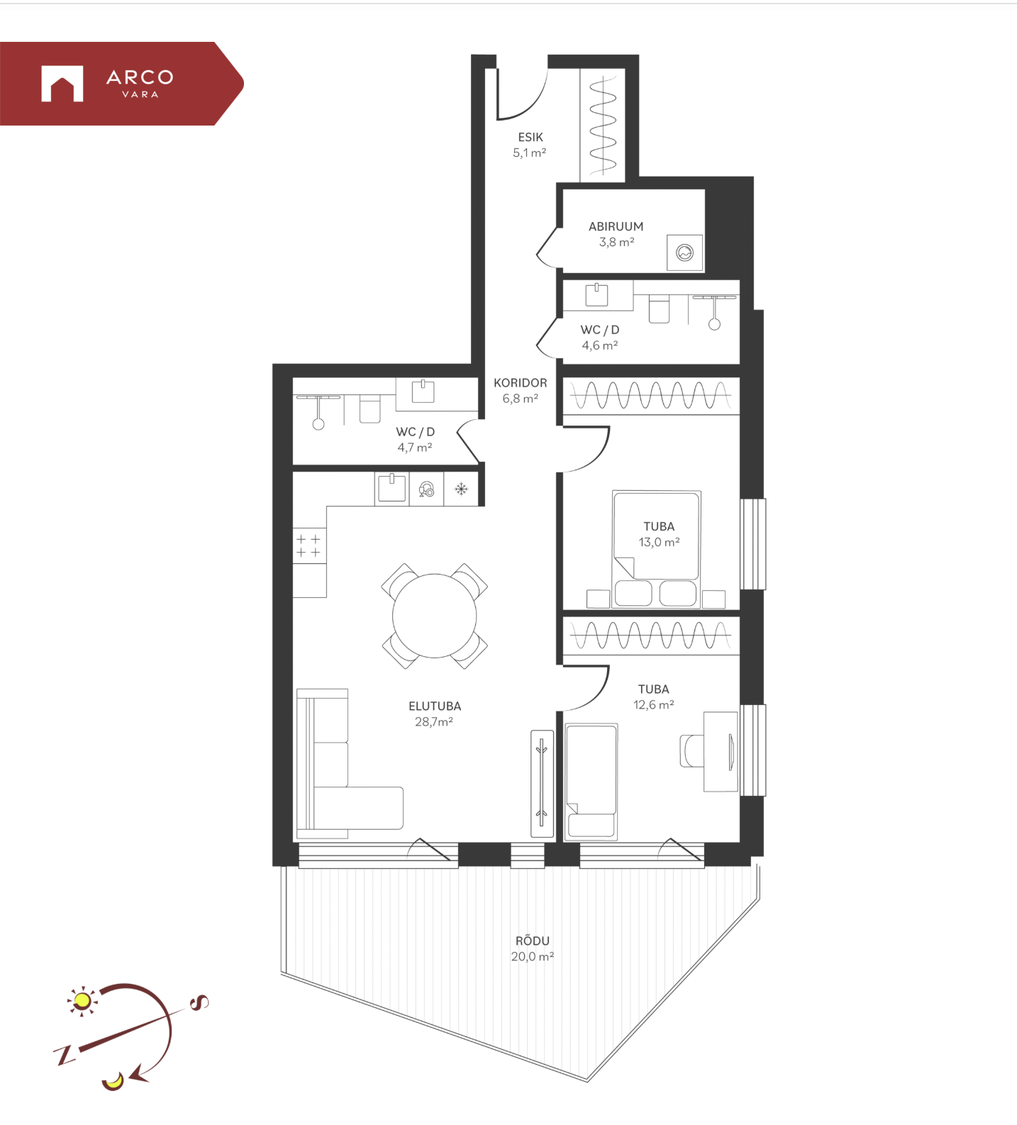 Müüa korter Spordi  3b-8, Kristiine linnaosa, Tallinn, Harju maakond