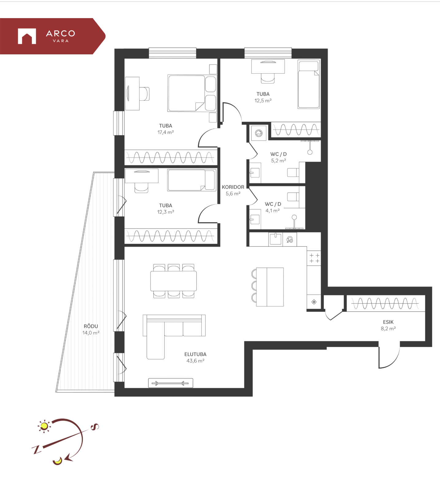 Müüa korter Spordi  3b-17, Kristiine linnaosa, Tallinn, Harju maakond
