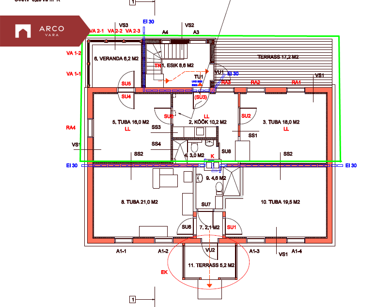 Müüa majaosa Johann Christoph Wöhrmanni puiestee 2, Sindi linn, Tori vald, Pärnu maakond