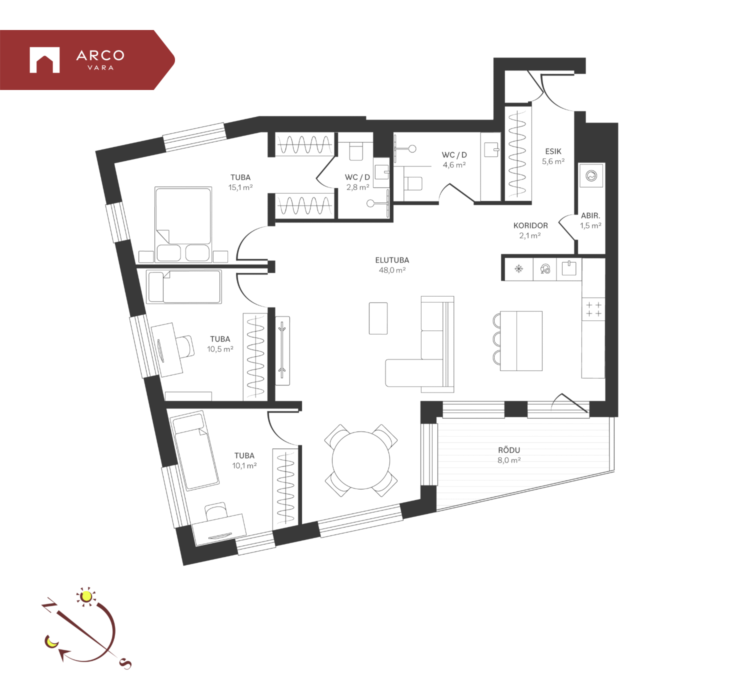 For sale - apartment Spordi 3a-15, Kristiine linnaosa, Tallinn, Harju maakond