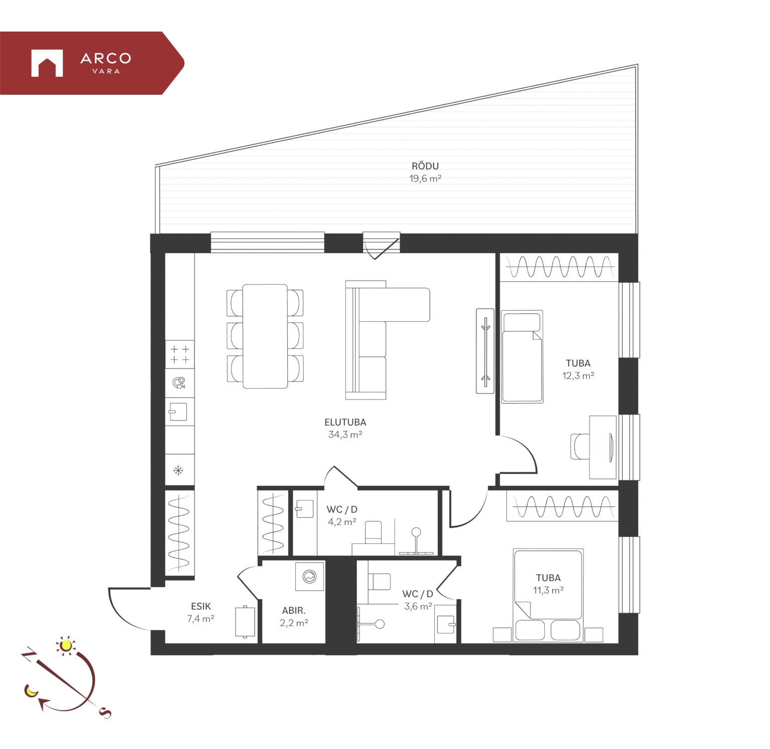 Müüa korter Spordi 3a-22, Kristiine linnaosa, Tallinn, Harju maakond