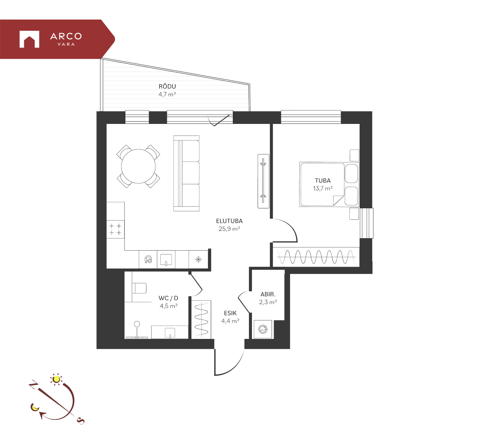 For sale - apartment Spordi 3a-20, Kristiine linnaosa, Tallinn, Harju maakond
