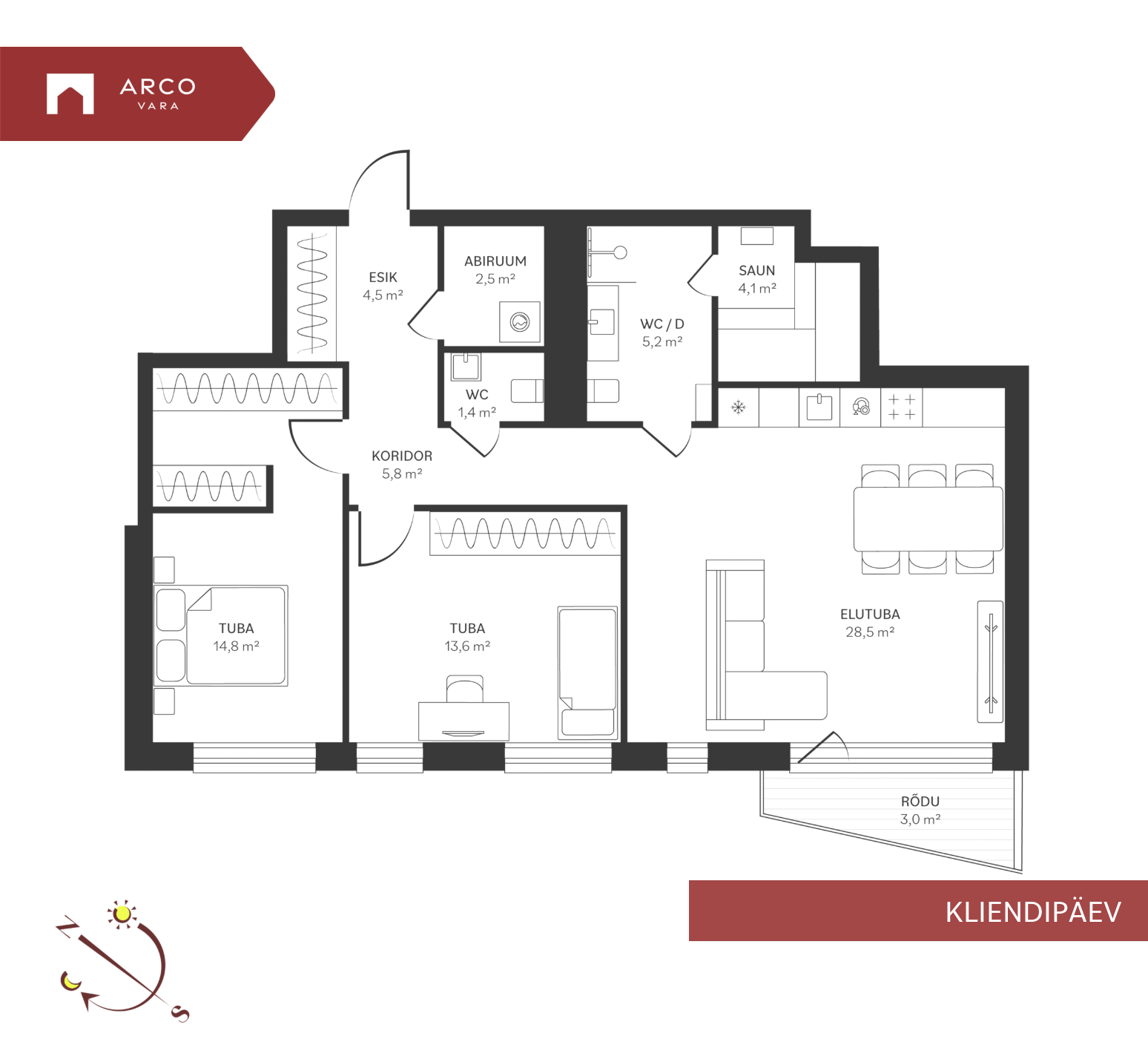 For sale - apartment Spordi 3a-8, Kristiine linnaosa, Tallinn, Harju maakond