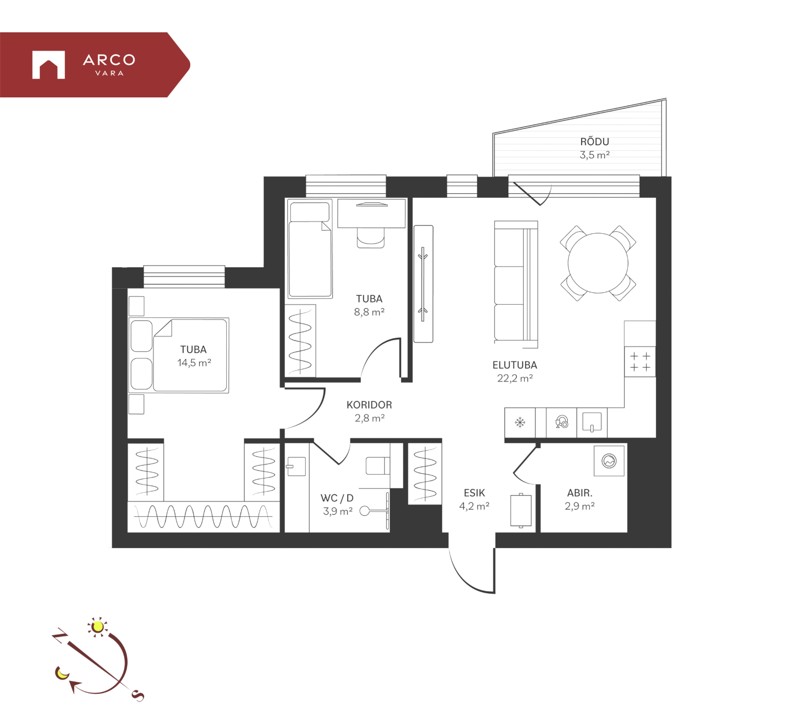 Müüa korter Spordi 3a-13, Kristiine linnaosa, Tallinn, Harju maakond