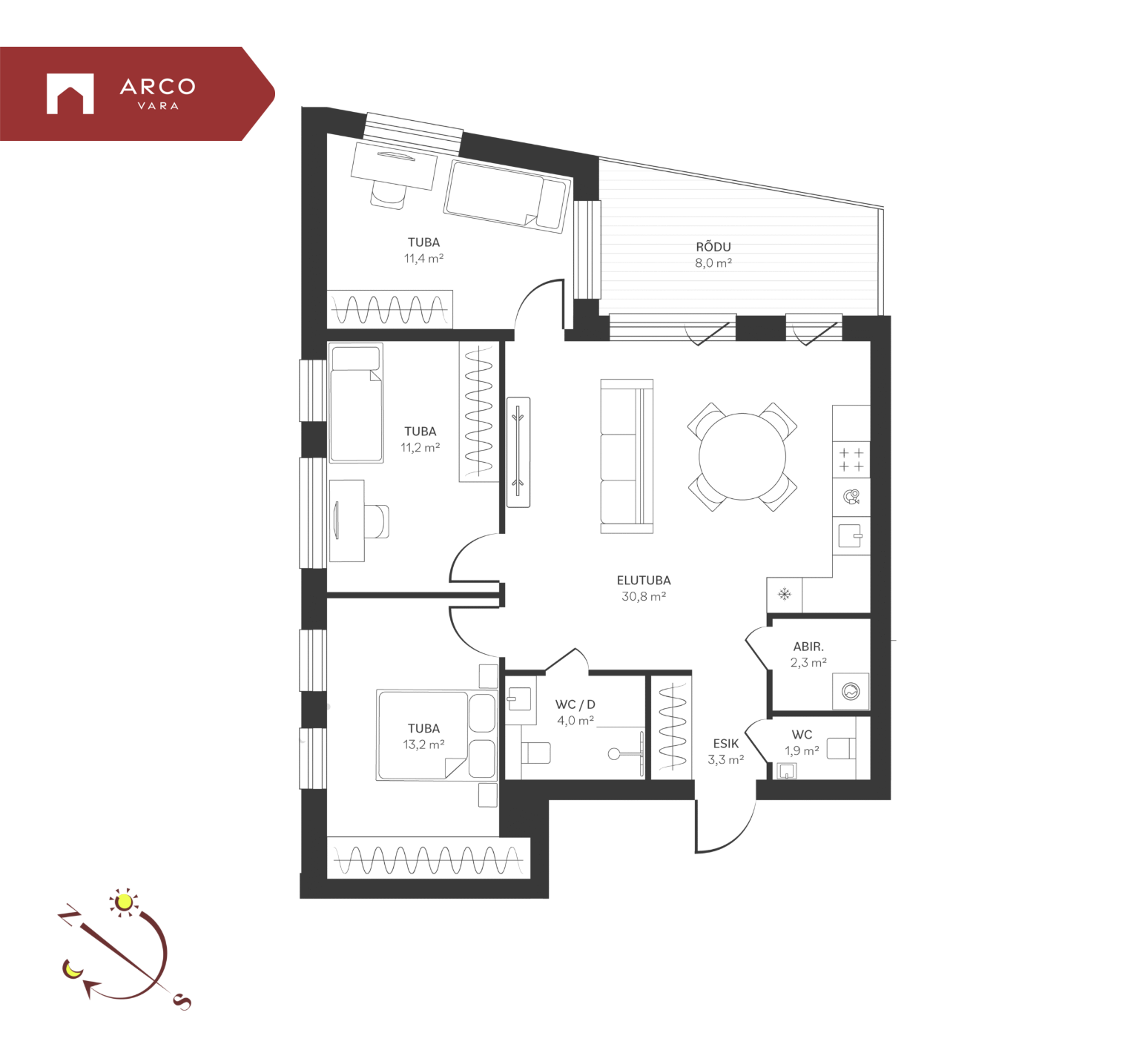 For sale - apartment Spordi 3a-11, Kristiine linnaosa, Tallinn, Harju maakond