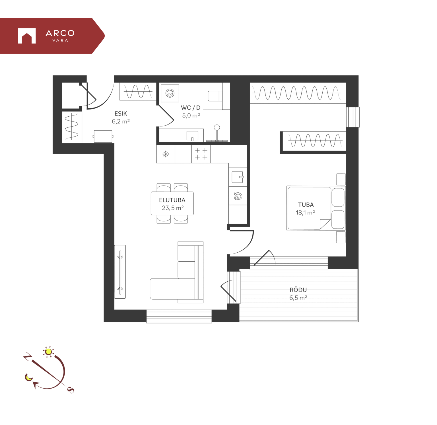 Müüa korter Spordi 3a-29, Kristiine linnaosa, Tallinn, Harju maakond
