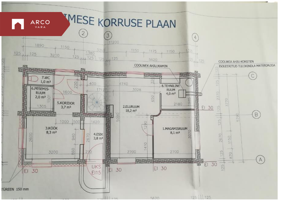 Müüa maja Roonurme tee 8, Muuga küla, Viimsi vald, Harju maakond