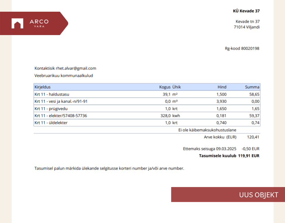 Müüa korter Kevade 37, Viljandi linn, Viljandi maakond