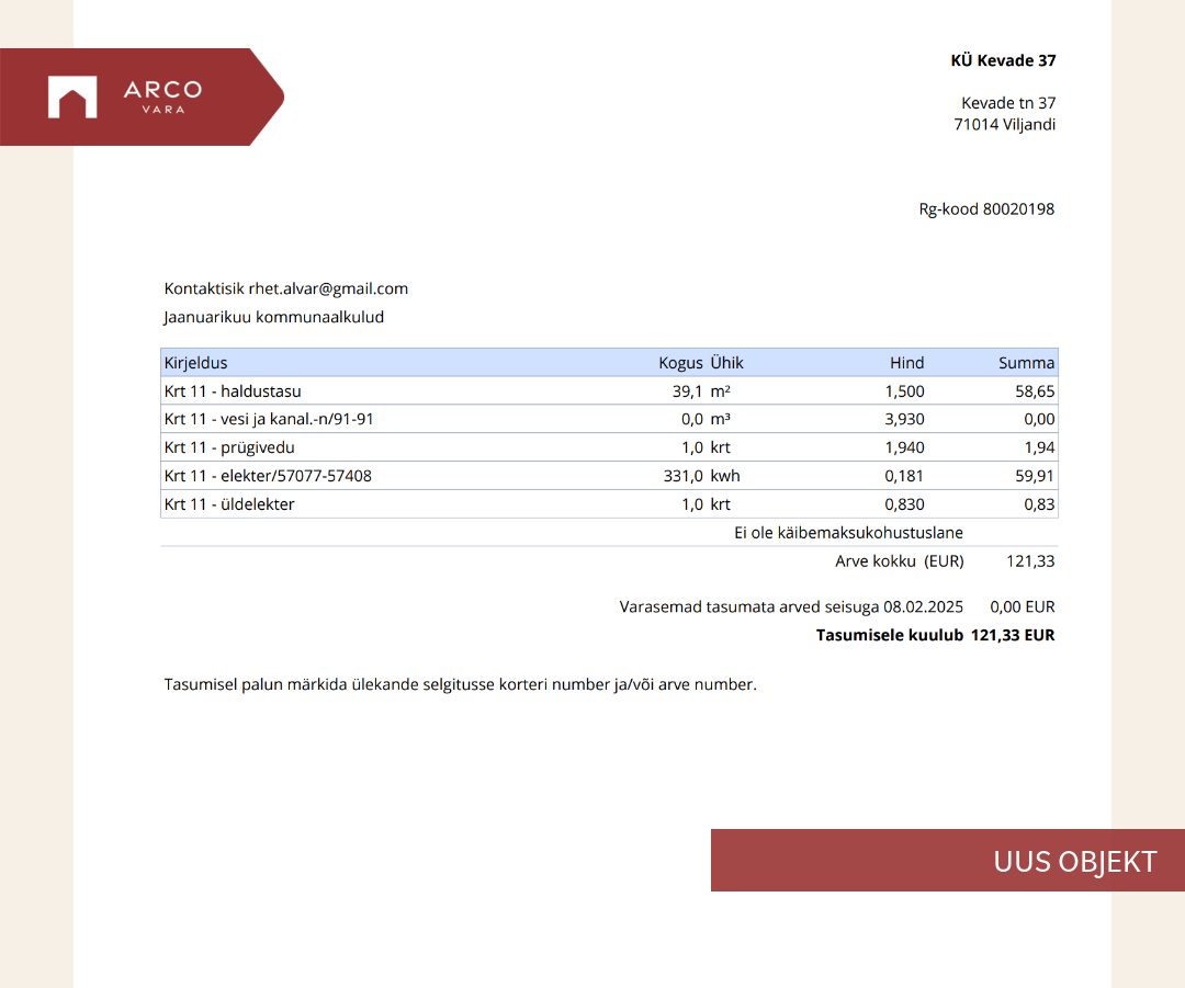 Müüa korter Kevade 37, Viljandi linn, Viljandi maakond