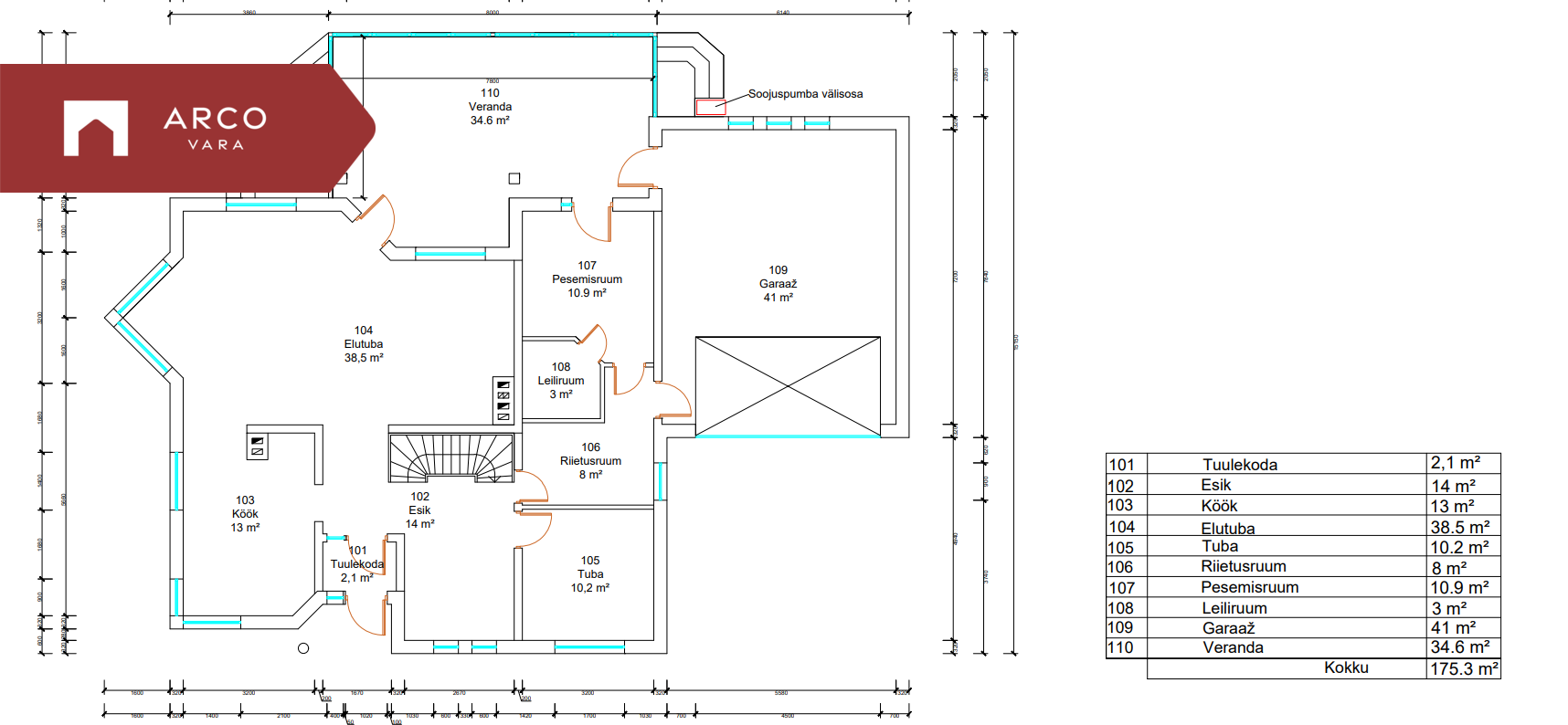 Müüa maja Koidu tee 7, Kelvingi küla, Viimsi vald, Harju maakond