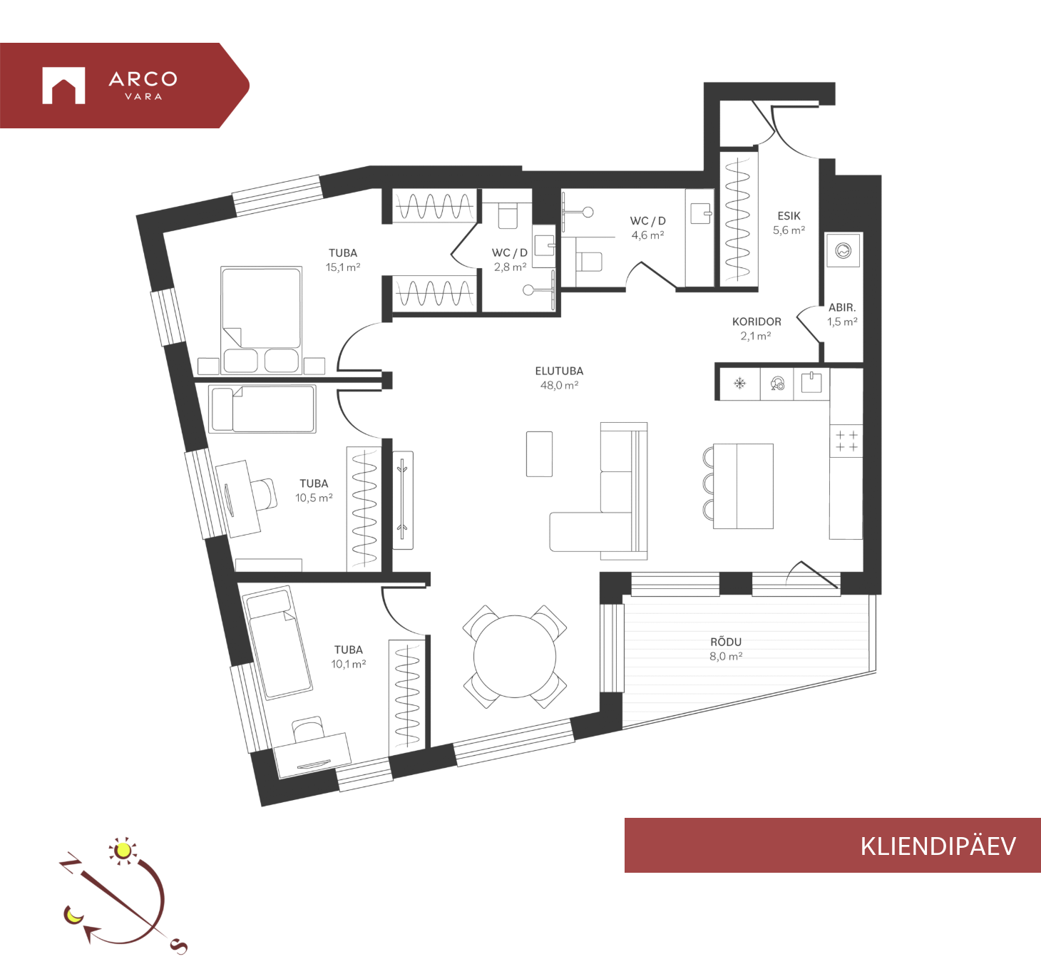 Müüa korter Spordi 3a-15, Kristiine linnaosa, Tallinn, Harju maakond