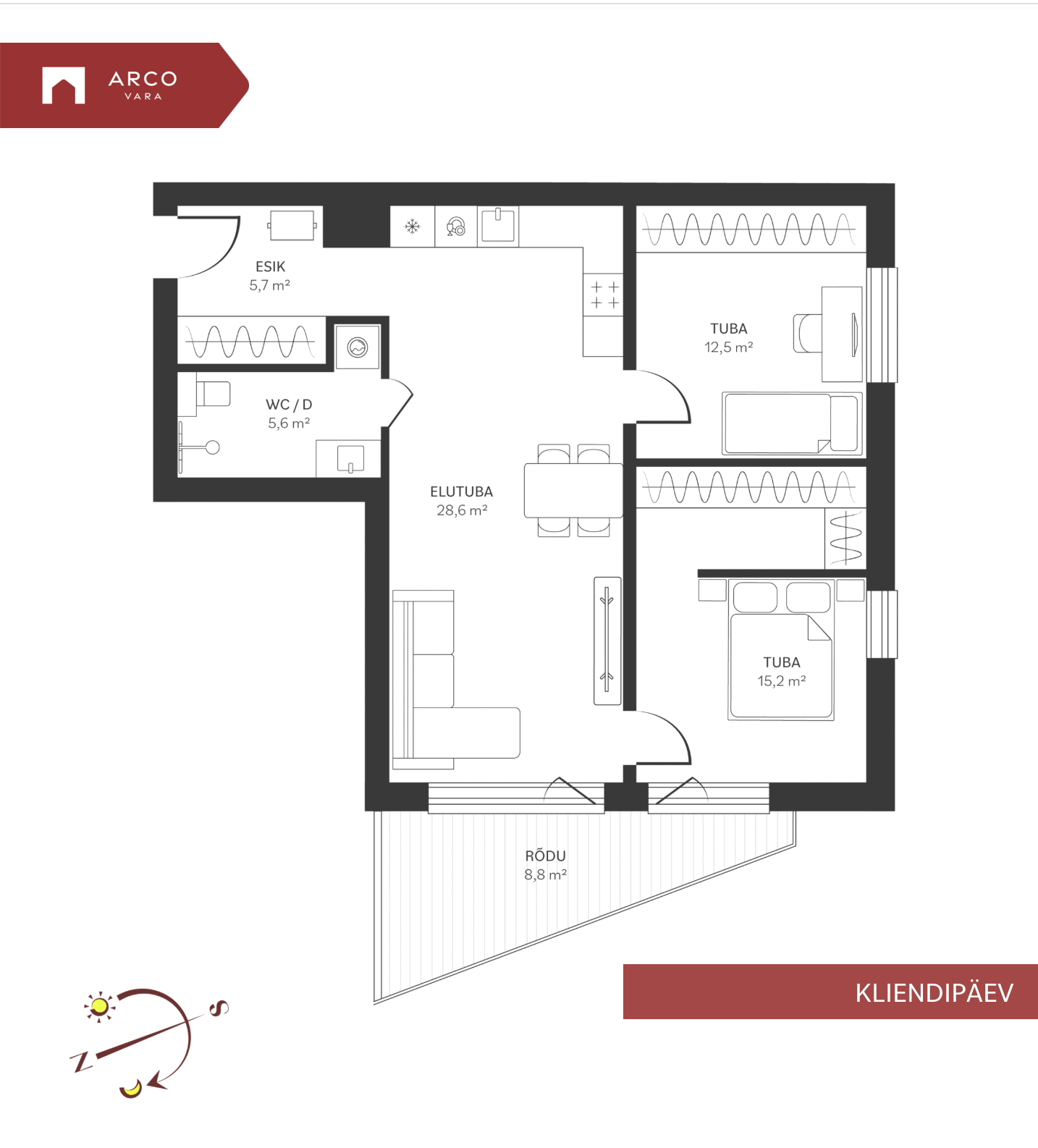 Müüa korter Spordi 3b-6, Kristiine linnaosa, Tallinn, Harju maakond