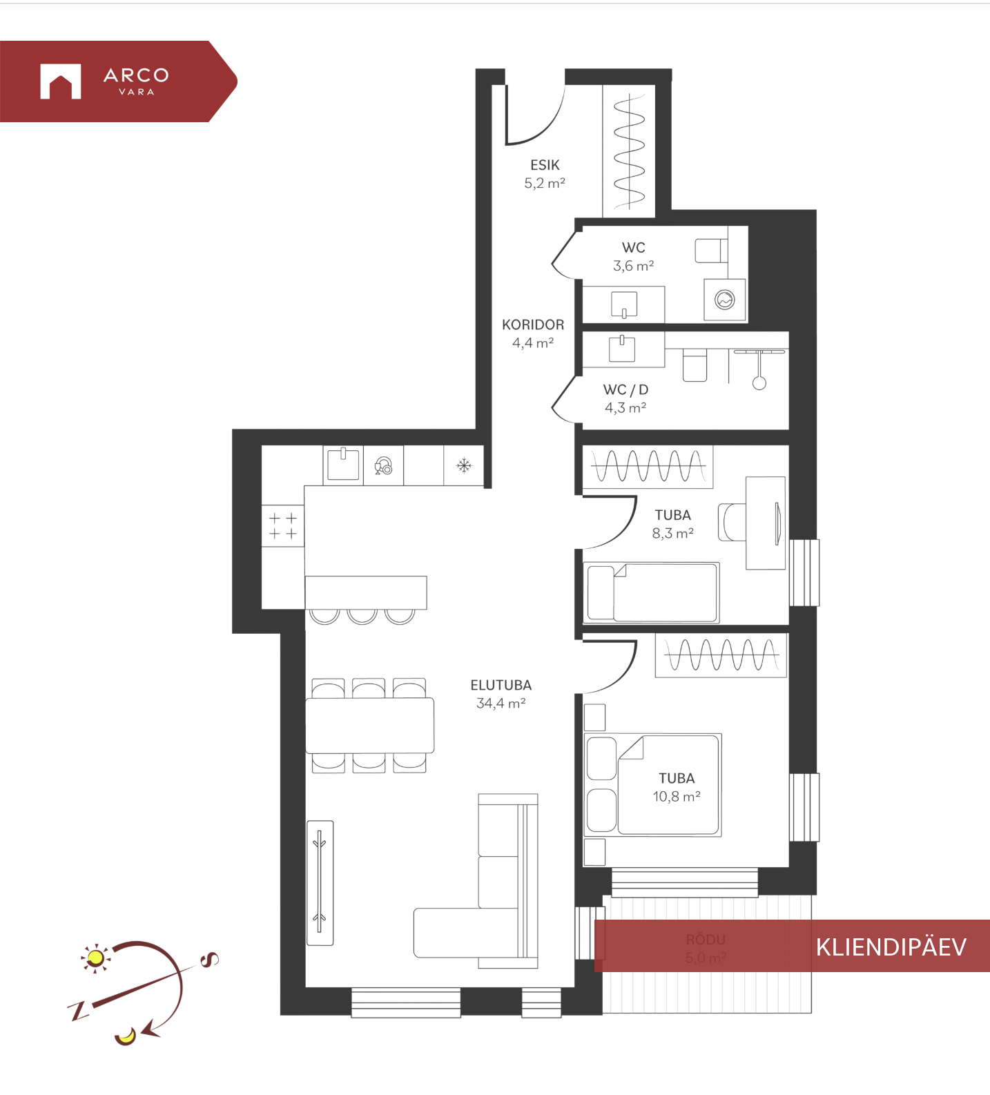 Müüa korter Spordi 3b-22, Kristiine linnaosa, Tallinn, Harju maakond
