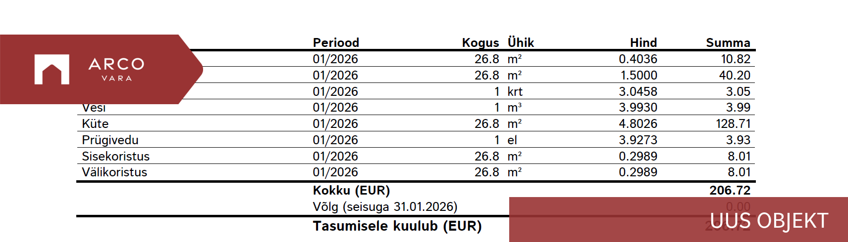 Üürile anda korter Kiriku 6, Viljandi linn, Viljandi maakond
